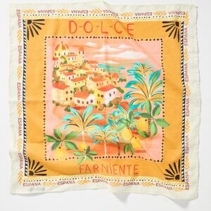 🇪🇸 Anthropologie Scarf Vismaya Summer Edit Cotton Spanish Village NEW